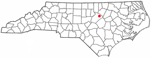 Location of Rolesville, North Carolina