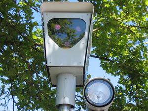 A red-light camera in use in 