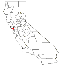 Location of Tiburon, California