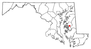 Location of Easton, Maryland