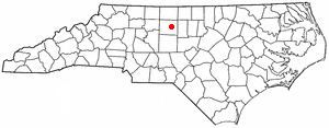 Location of McLeansville, North Carolina