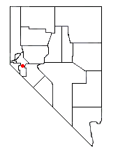 Location of Yerington, Nevada
