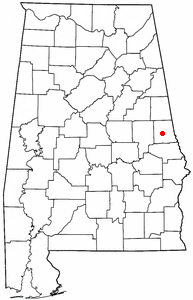 Location of La Fayette, Alabama