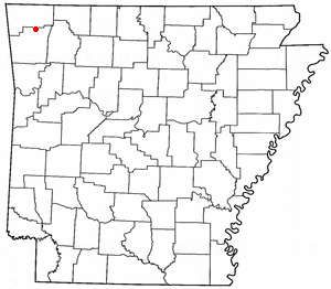 Location of Springdale, Arkansas
