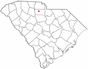 Location of Eureka Mill, South Carolina