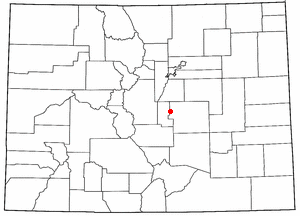 Location of Green Mountain Falls, Colorado