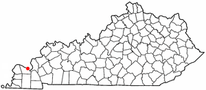 Location of Paducah, Kentucky