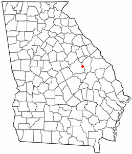 Location of Davisboro, Georgia