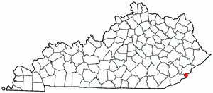 Location of Lynch, Kentucky