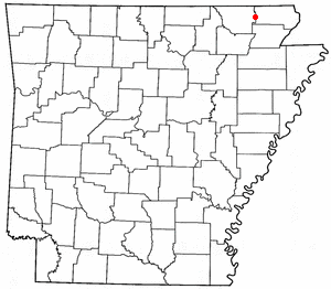 Location of Reyno, Arkansas