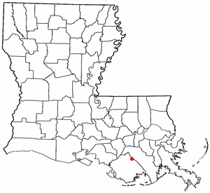 Location of Bayou Cane, Louisiana