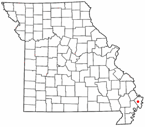 Location of Anniston, Missouri