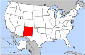 Map of the U.S. with New Mexico highlighted