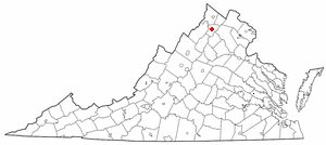 Location of Front Royal, Virginia