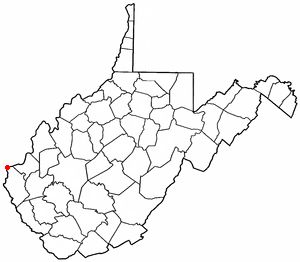 Location of Kenova, West Virginia