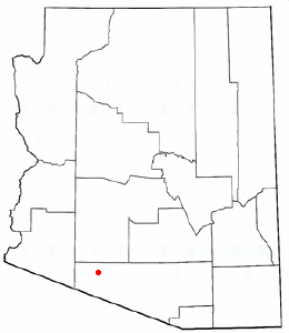 Location of Ajo, Arizona