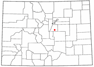 Location of Larkspur, Colorado