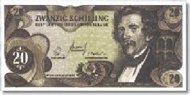 Carl Ritter von Ghega on the old  20  note