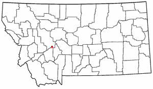 Location of East Helena, Montana