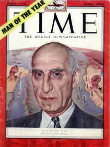 Mossadegh on the cover of Time Magazine