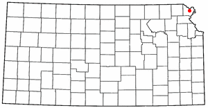 Location of Troy, Kansas