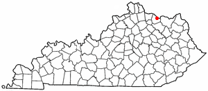 Location of Maysville, Kentucky