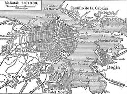 1888 German map of Havana