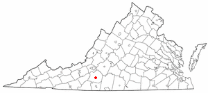 Location of Rocky Mount, Virginia