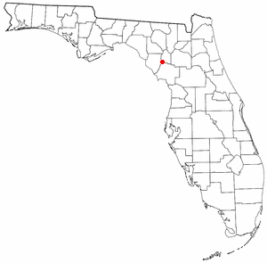 Location of Fanning Springs, Florida
