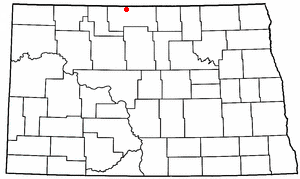 Location of Westhope, North Dakota