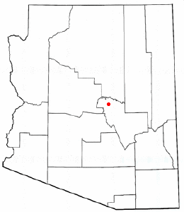 Location of Payson, Arizona