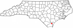 Location of Leland, North Carolina