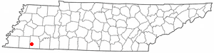 Location of Hickory Valley, Tennessee