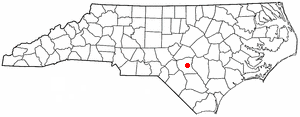 Location of Eastover, North Carolina