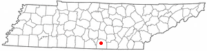 Location of Winchester, Tennessee