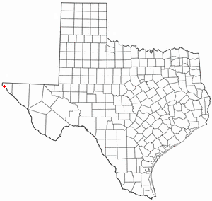 Location of El Paso, Texas
