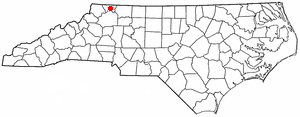 Location of Sparta, North Carolina