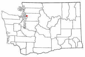 Location of Weallup Lake, Washington