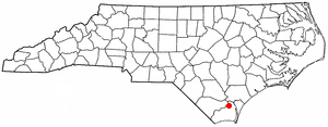 Location of Sandy Creek, North Carolina