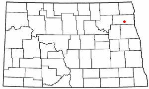 Location of Pisek, North Dakota