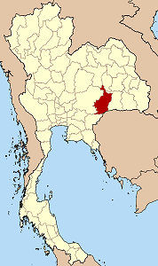 Map of Thailand highlighting Buriram Province
