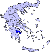 Map showing Argolis within Greece