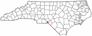 Location of East Rockingham, North Carolina