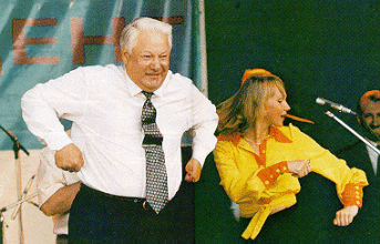 Boris Yeltsin during the 1996 presidential campaign