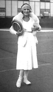 Suzanne Lenglen, sometimes labelled the  or  of tennis, was the first female tennis player to become an international celebrity.