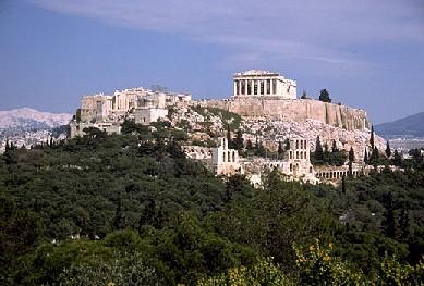 The  in central Athens, one of the most important landmarks in world history. The Parthenon, the main monument on the site, was built in favour of goddess Athena, the patron of the city