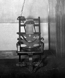 The first electric chair, which was used to execute William Kemmler in 1890
