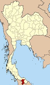 Map of Thailand highlighting Yala Province