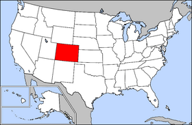 Map of the U.S. with Colorado highlighted