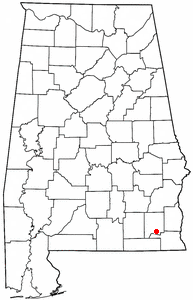 Location of Pinckard, Alabama